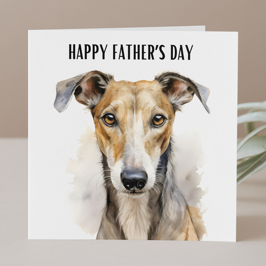 Greyhound Father's Day Card