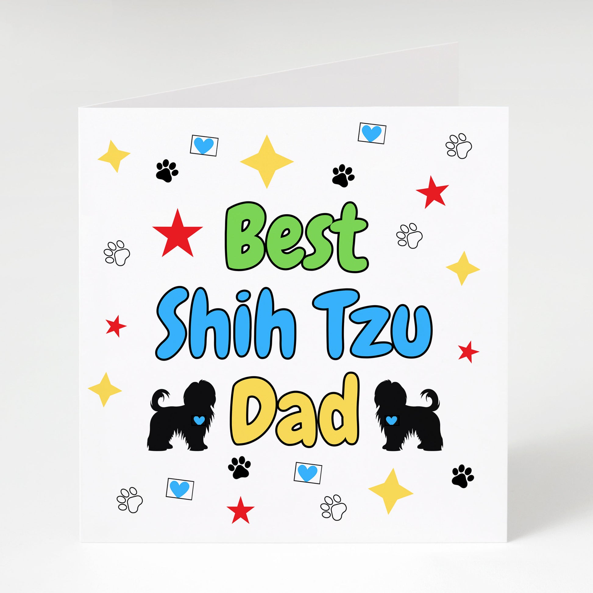 Best Shih Tzu Dad card, From the dog, Dog Mum, Matching mug and coaster options