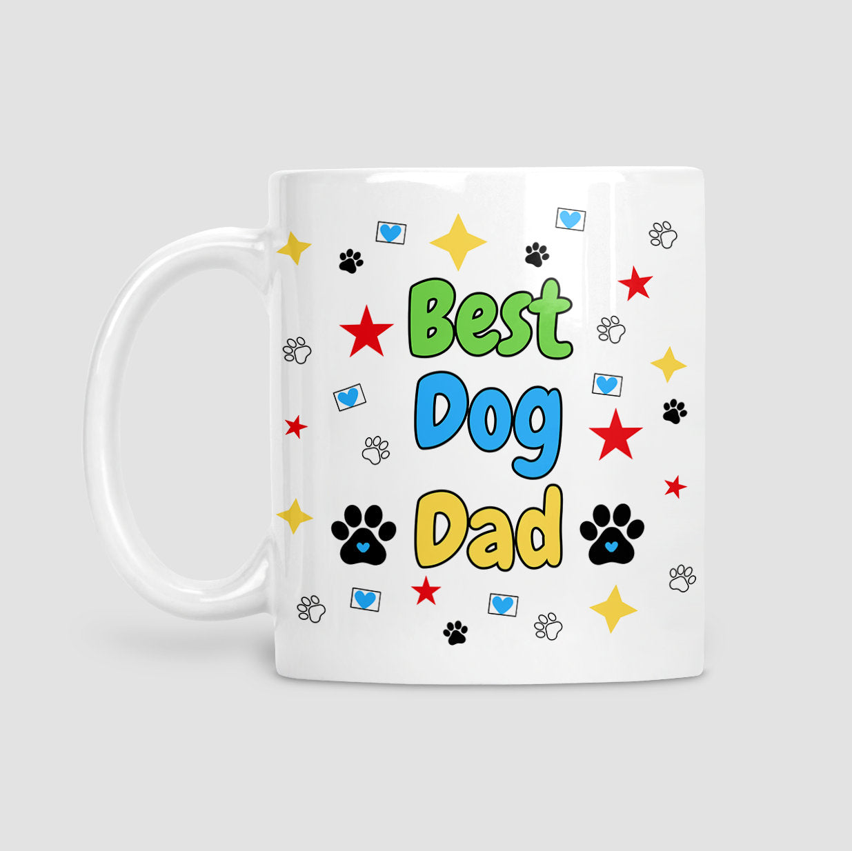 Best dog Dad card, Dad Birthday card, Father's day card, from the dog, Matching mug and coaster options.