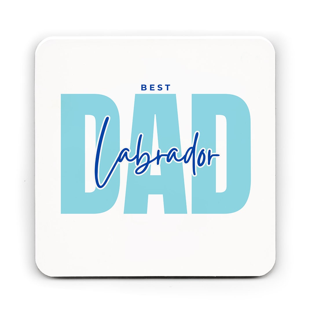 Best Labrador Dad card Father's Day or birthday card, Matching mug and coaster options available.