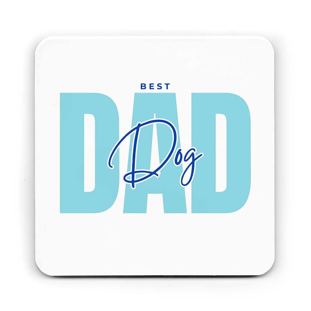 Father's Day card from the dog, Best dog Dad card, Dad Birthday card, From the dog, Matching mug and coaster options.