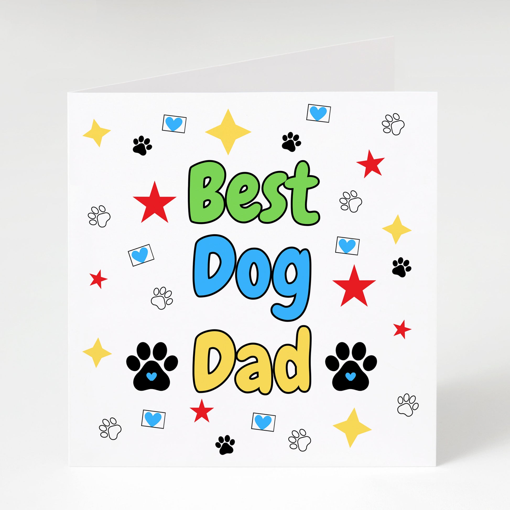 Best dog Dad card, Dad Birthday card, Father's day card, from the dog, Matching mug and coaster options.