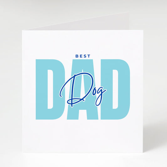 Father's Day card from the dog, Best dog Dad card, Dad Birthday card, From the dog, Matching mug and coaster options.