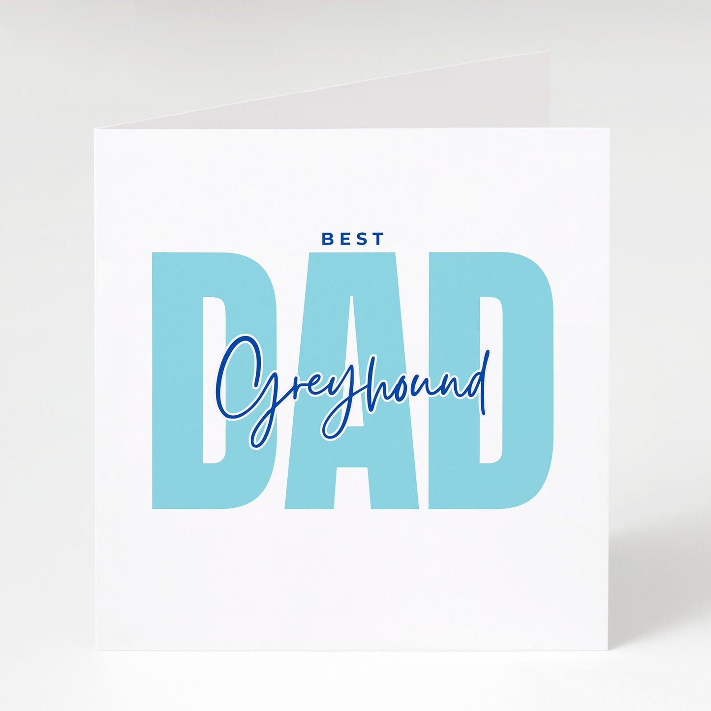 Greyhound, Best Greyhound Dad card, Dad Birthday card, Father's Day card, from the dog, Matching mug and coaster options.