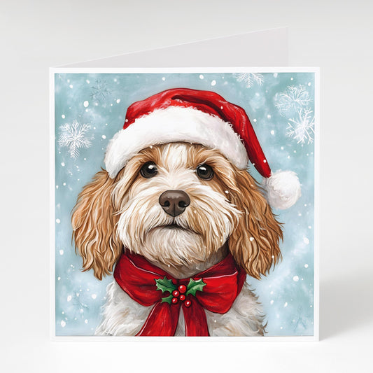 Pack of 5 Cockapoo Christmas Cards, Cute Dog Xmas Cards, Perfect for cockapoo lovers, 300gsm card