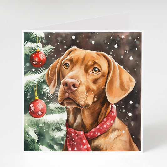 Pack of 5 Vizsla Christmas Cards, Cute Dog Xmas Cards, Perfect for Vizsla lovers, 300gsm card