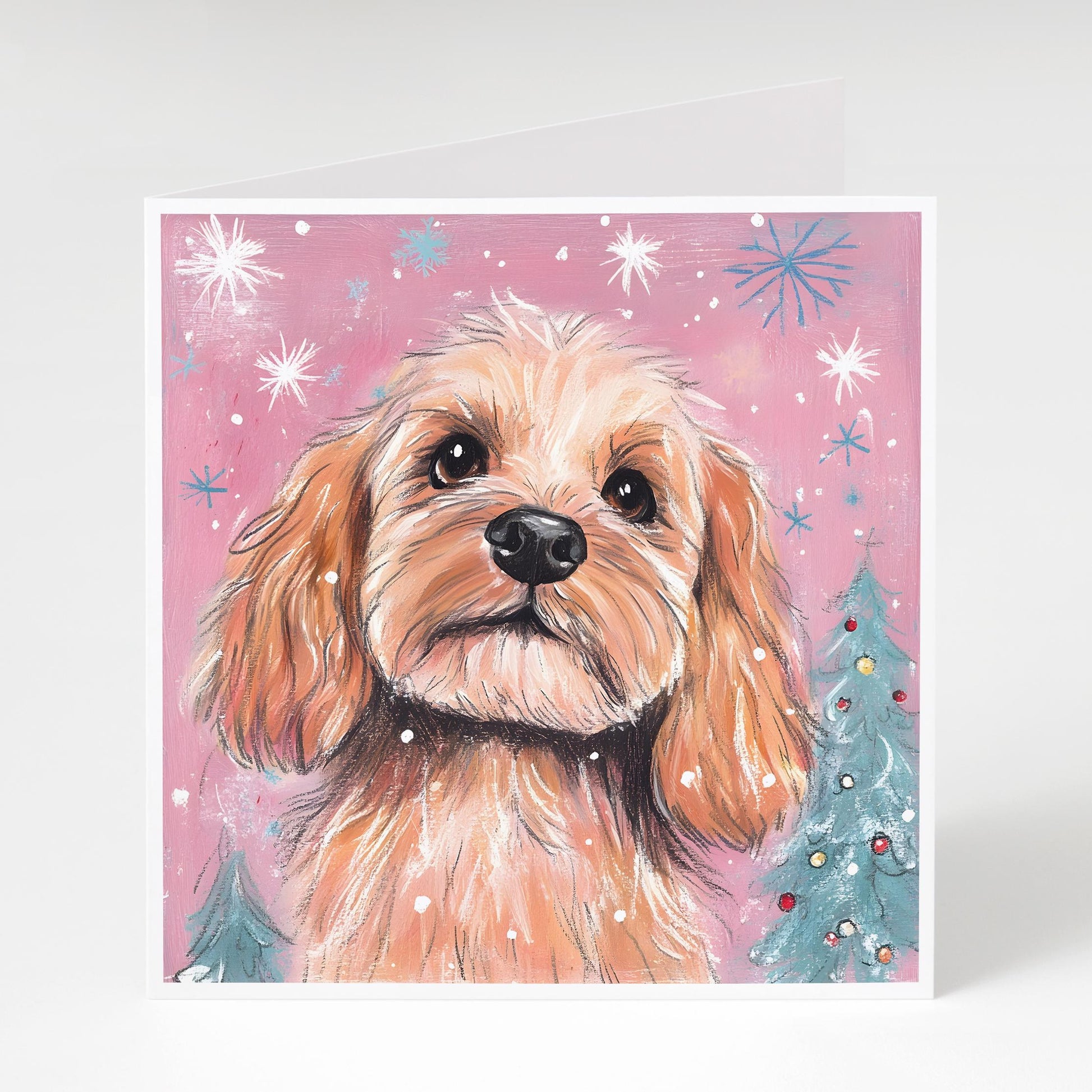 Pack of 5 Cockapoo Christmas Cards, Cute Dog Xmas Cards, Perfect for cockapoo lovers, 300gsm card