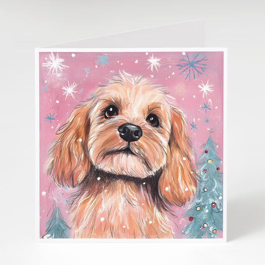 Pack of 5 Cockapoo Christmas Cards, Cute Dog Xmas Cards, Perfect for cockapoo lovers, 300gsm card