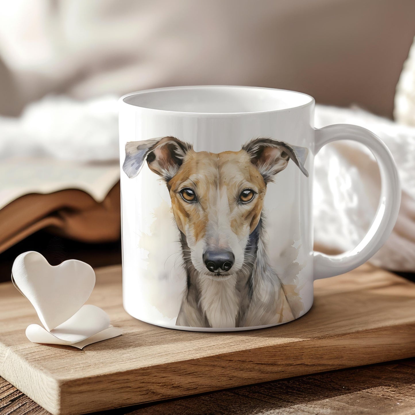 Greyhound mug, Greyhound Dog lover gift, Greyhound gift, watercolour mug, gifts, Cup, Mug for Her, Mug for Him, Gifts for Dog Lovers
