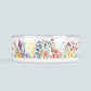 travel dog bowl with lid wildflowers