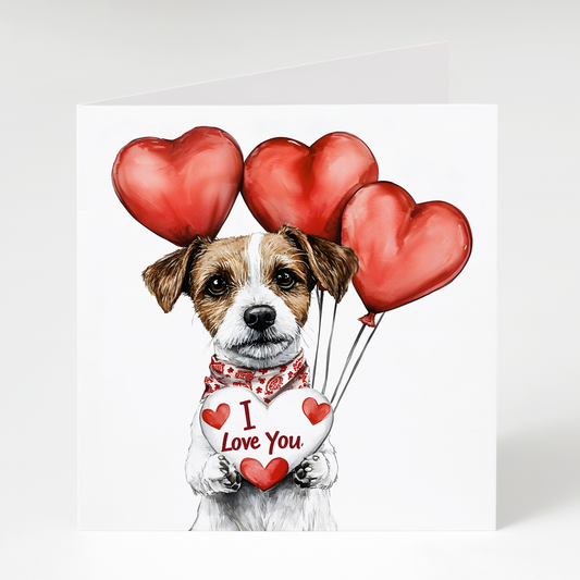Jack Russell "I Love You" Greeting Card