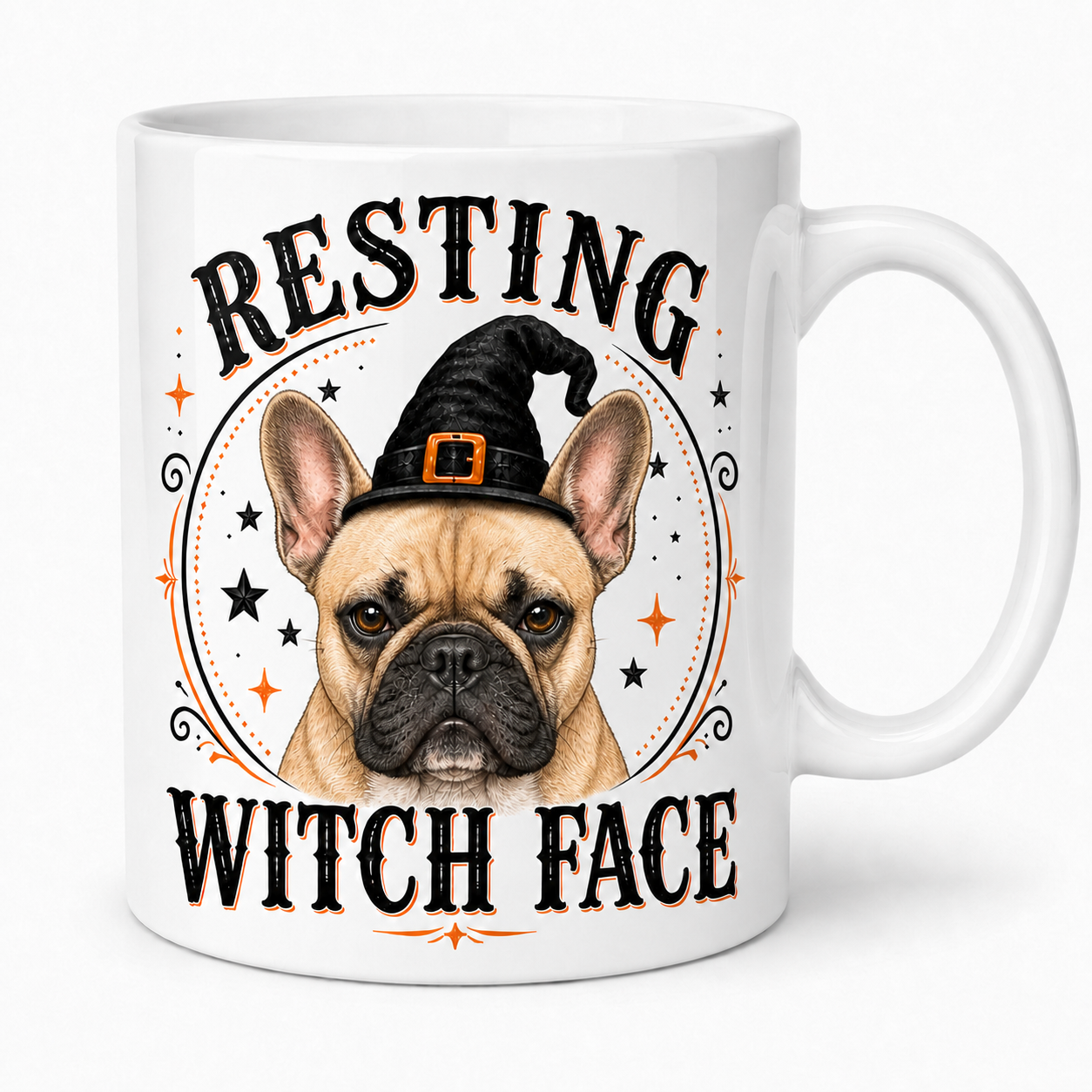 Resting Witch Face Fawn French Bulldog Mug