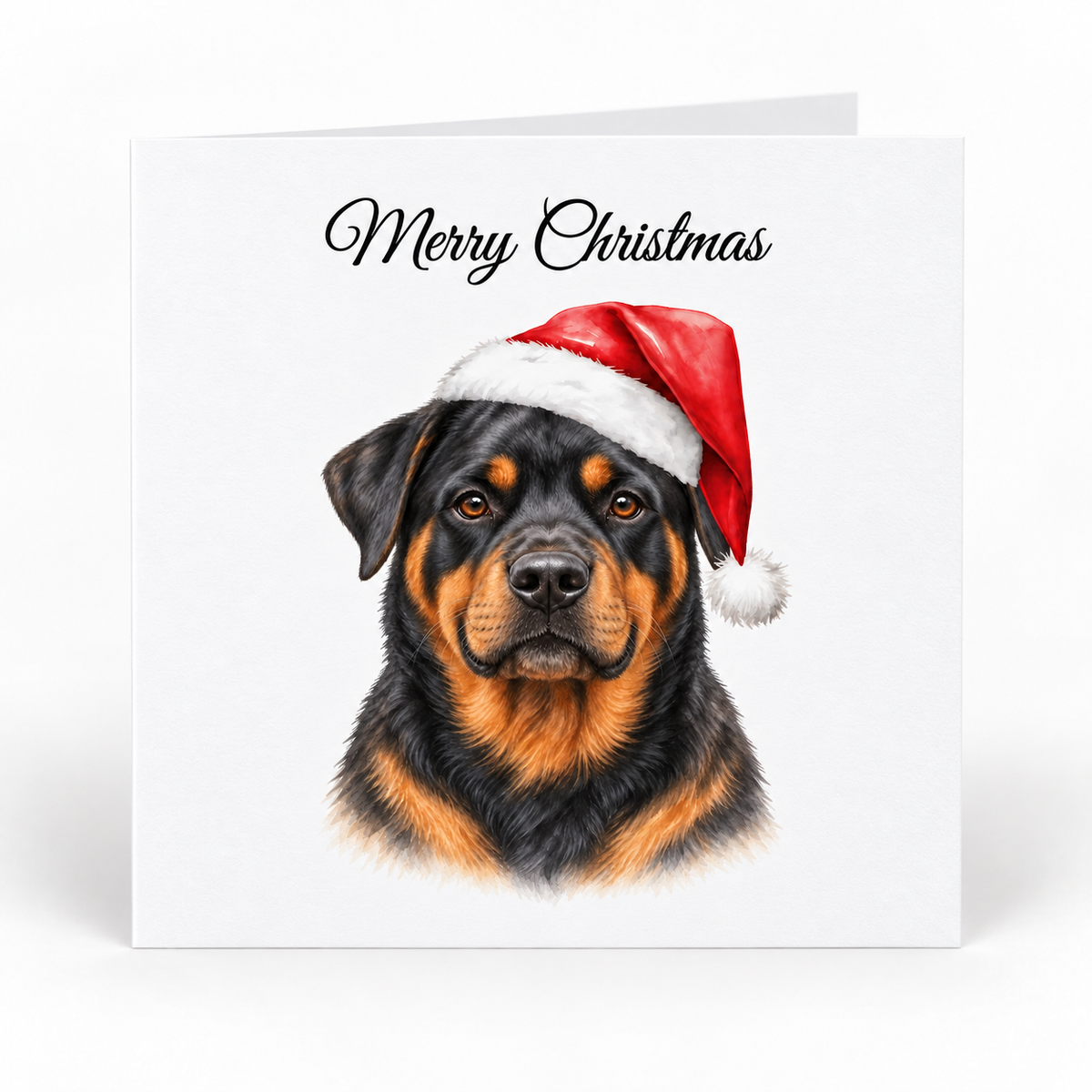 Rottweiler Santa Hat Christmas Cards - Pack of 5