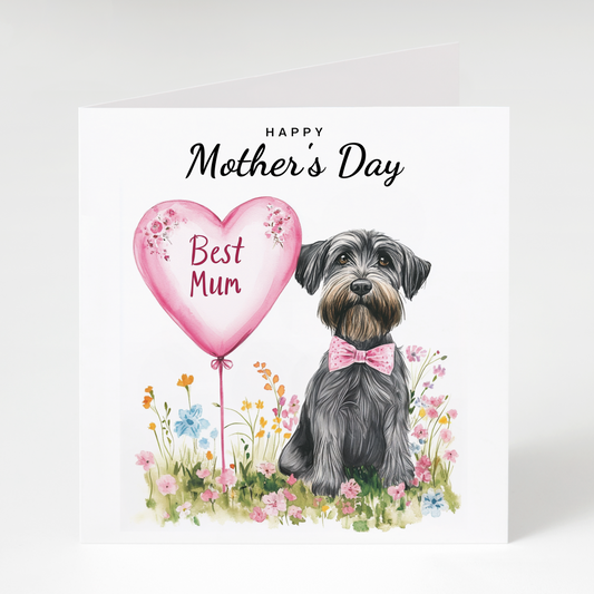 Miniature Schnauzer Best Mum Mother's Day Card