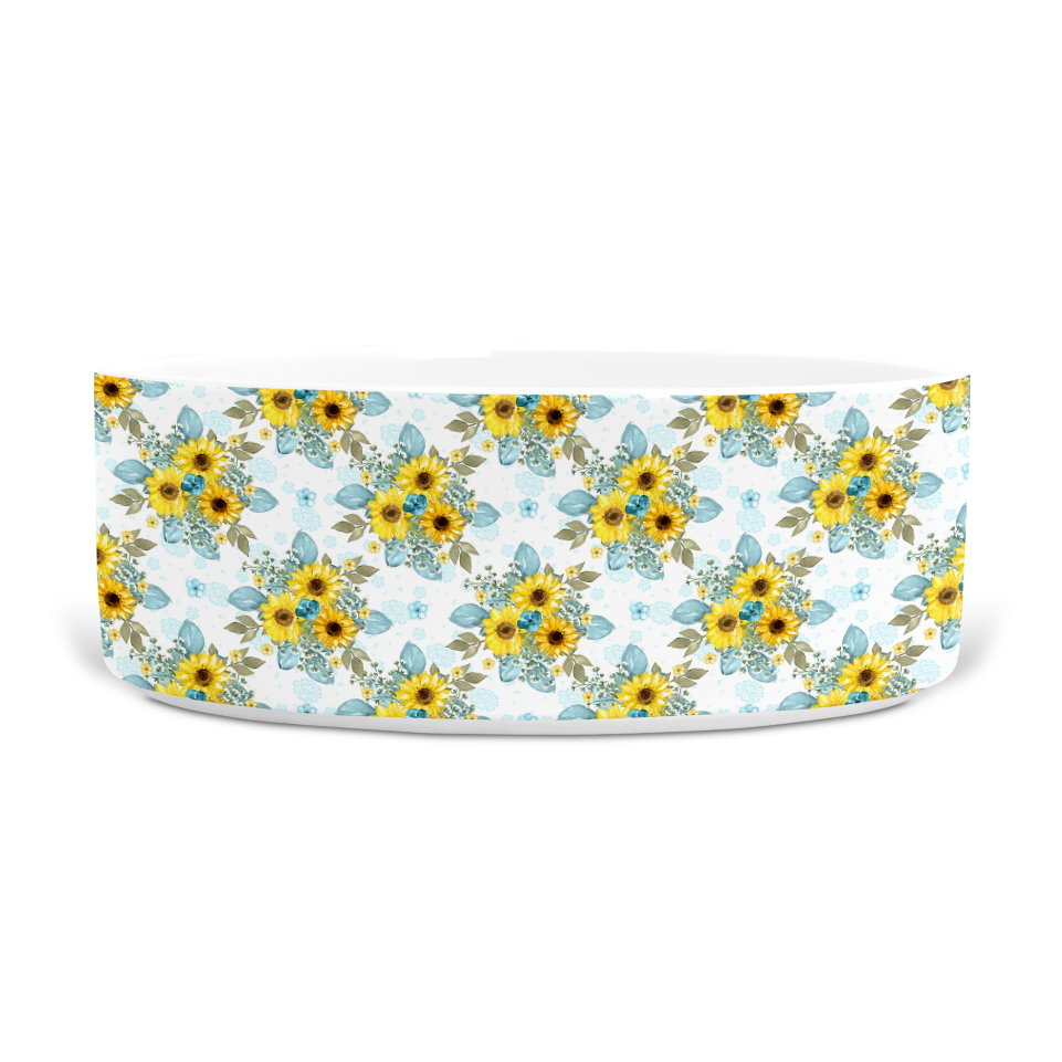 sunflower dog bowl