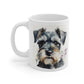 Schnauzer mug, Schnauzer watercolour mug, Schnauzer coaster, Mother's Day gift, Schnauzer lover gift, coaster also available,