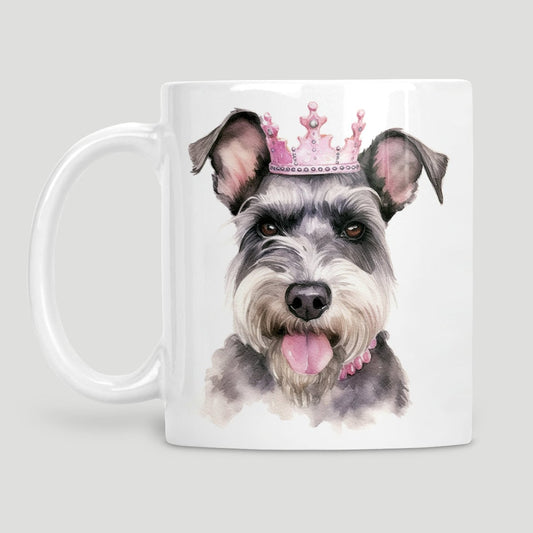 Schnauzer princess mug, Schnauzer lover gift, Dog lover gift, Miniature Schnauzer, Standard schnauzer, Schnauzer Mum gift, Dog mug