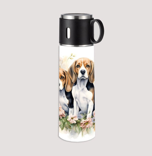Schnauzer Pattern Flask