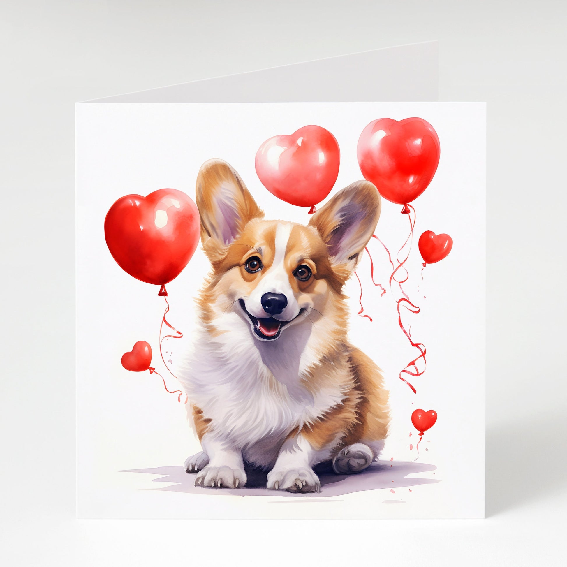 Corgi Valentine's Day card