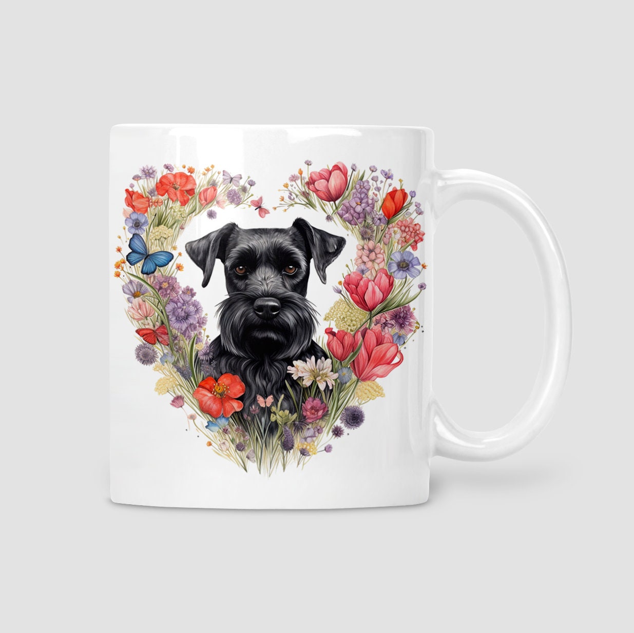 Schnauzer mug, Mother's day gift, Birthday gift, Schnauzer Mum, Black Schnauzer, 11oz ceramic mug.