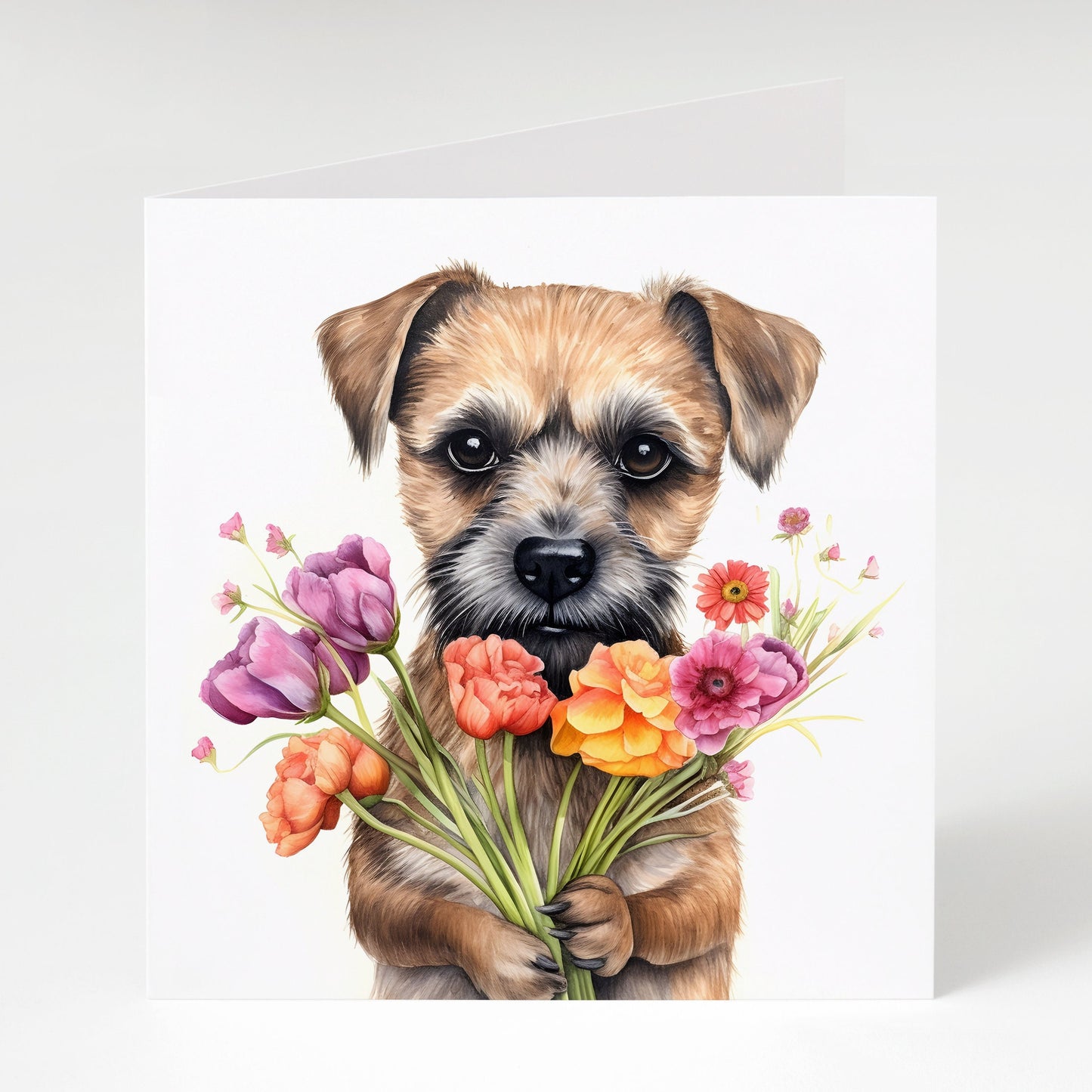 Border Terrier card, birthday card, Border Terrier card, Border Terrier Mum