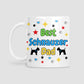 Best Schnauzer Dad card, Schnauzer Easter card, Birthday card, from the dog, Matching mug and coaster options.