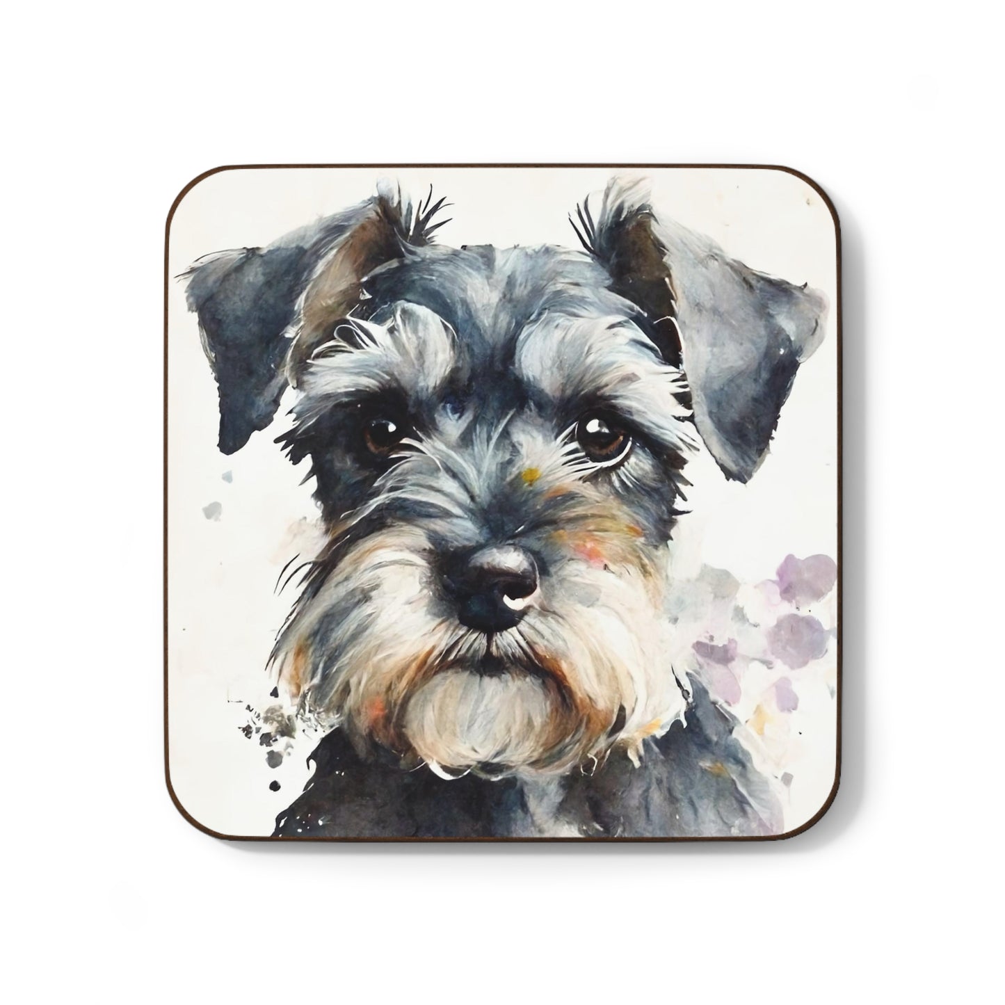 Schnauzer Watercolour Coaster